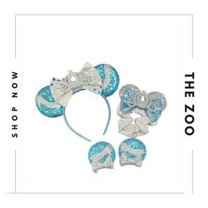 Headband Scrunchie and Hair Clips with Mouse Ears Cinderella
